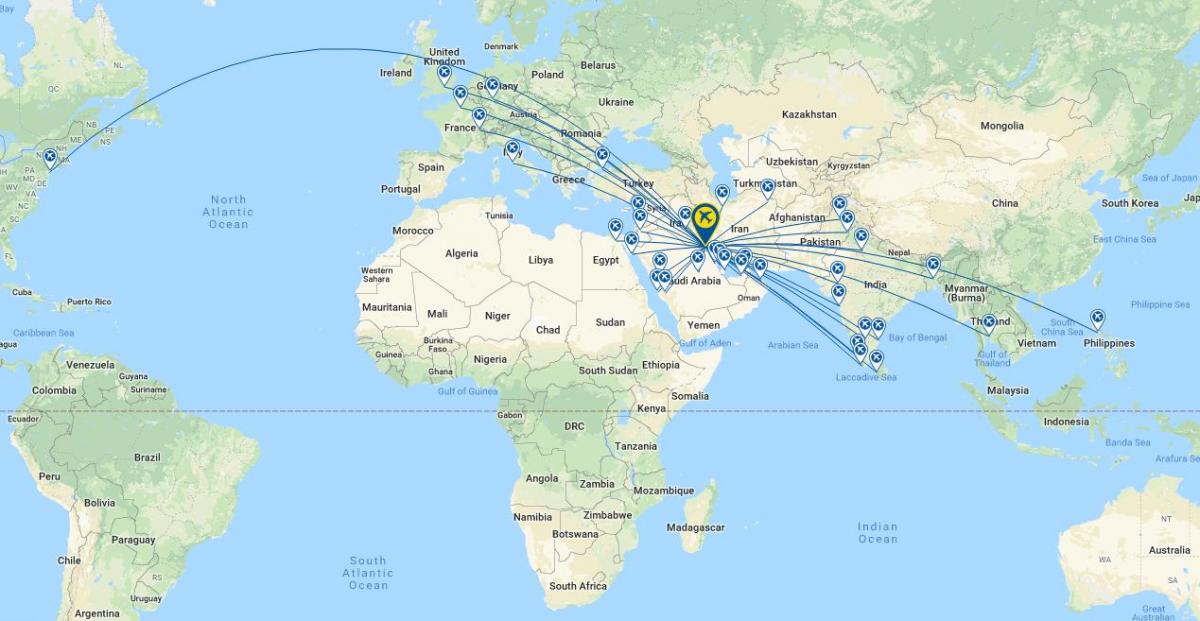 кувајт дишните патишта a330 седиште карта